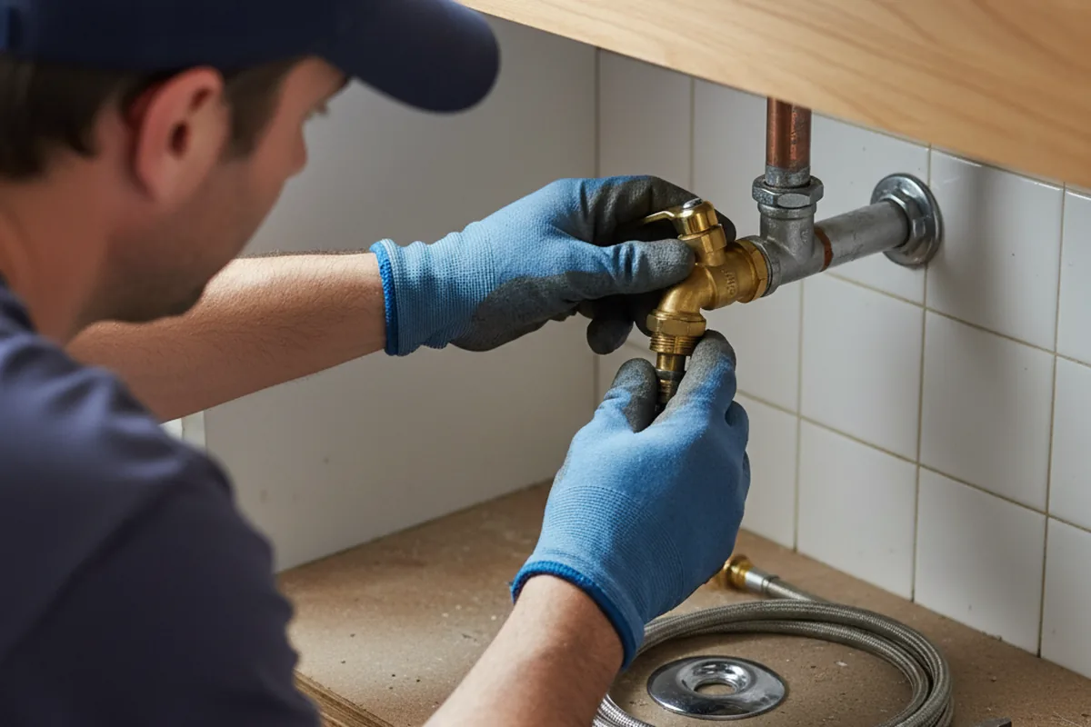 Shutoff valve and fitting work during Emergency Plumbing in Banning